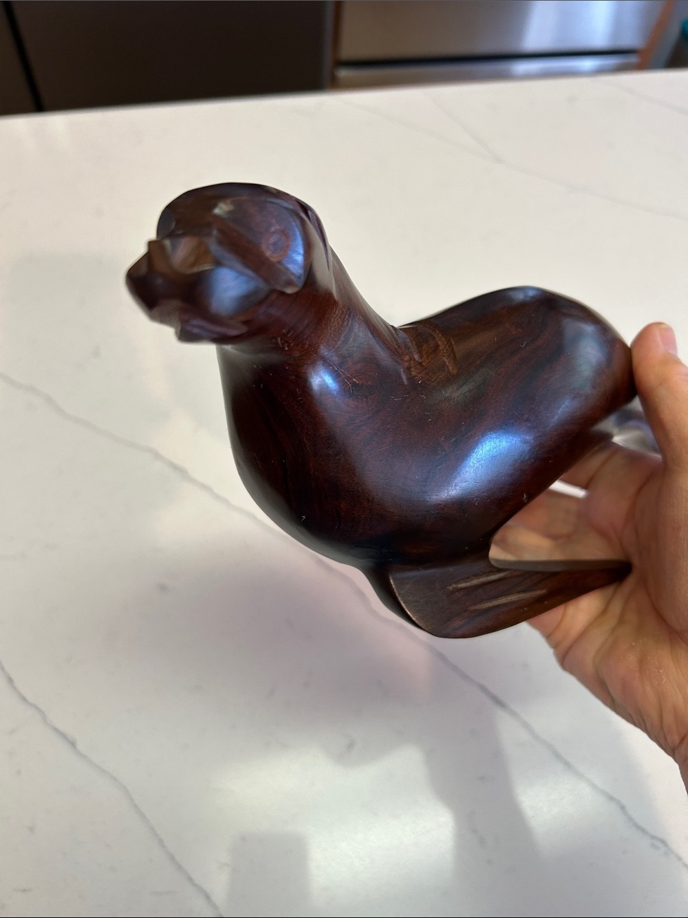 Vintage Ironwood Hand Carved Sea Lion Sculpture - Picture 2 of 6